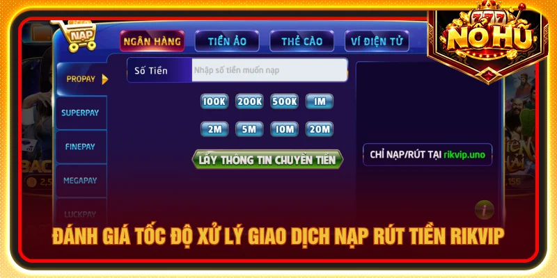 Hệ thống thanh toán sòng phẳng, nạp rút siêu tốc và bảo mật tuyệt đối